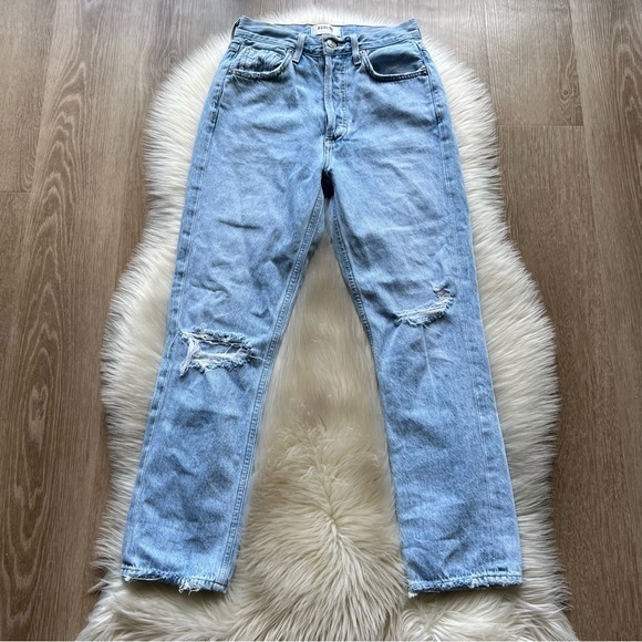 AGOLDE Riley High Rise Straight Crop in Shatter - Picture 3 of 10